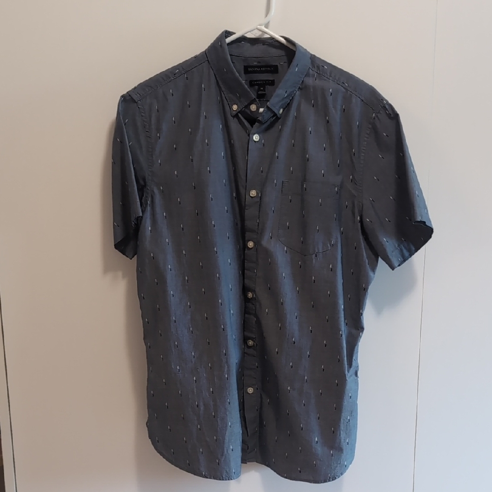 Banana Republic Dark Blue Casual Button-Down Shirt